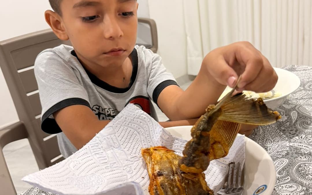 After De no comer proteinas a empezar a probar pescado